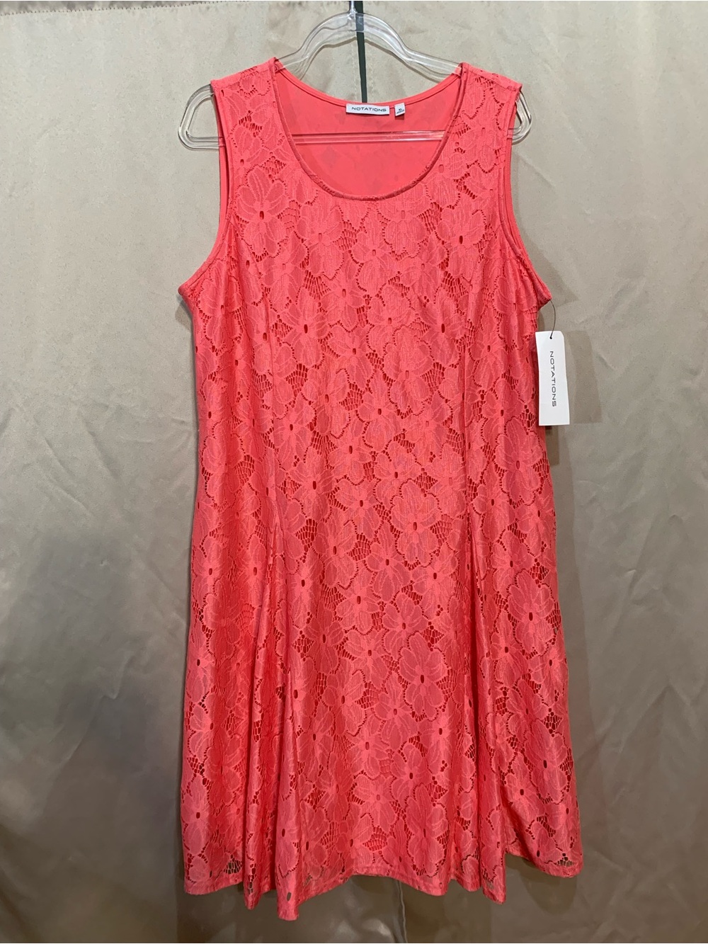 Notations Coral Lace Swing Dress #120/4